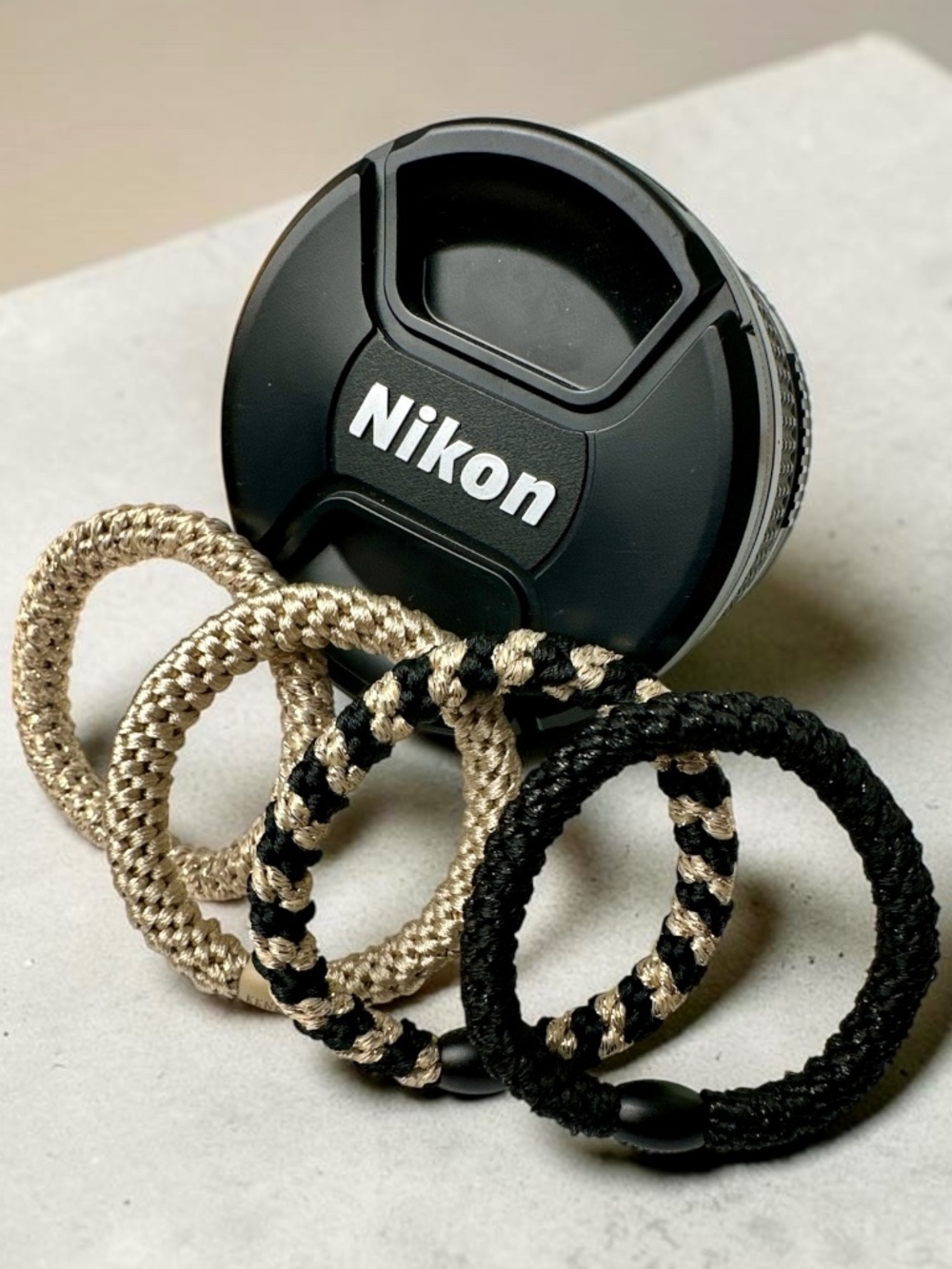 NWT 4-Bundle KKNEKKI Authentic Original Hair Ties Elastics  in Black Sparkles - Picture 7 of 7